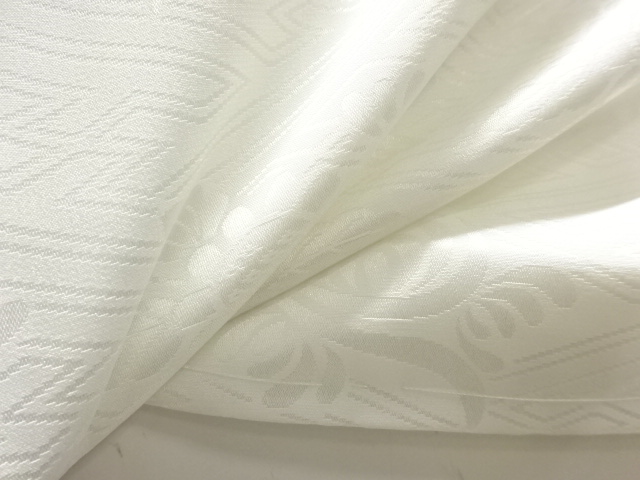  花模様織出し単衣長襦袢